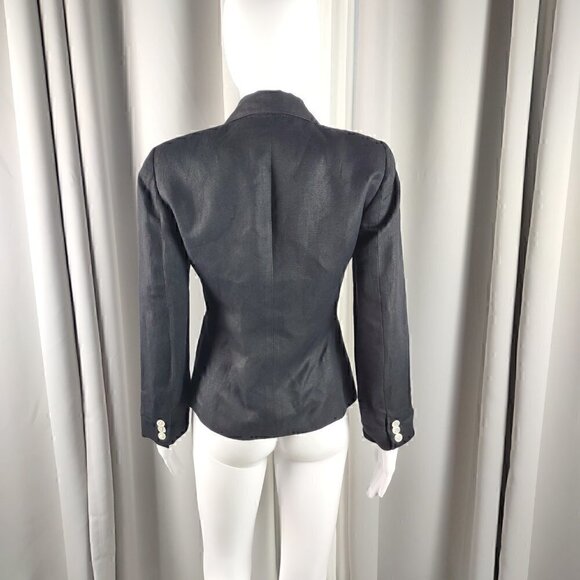 Liz Claiborne Petite Classics Three Button Black Blazer Size 2P - Picture 3 of 13